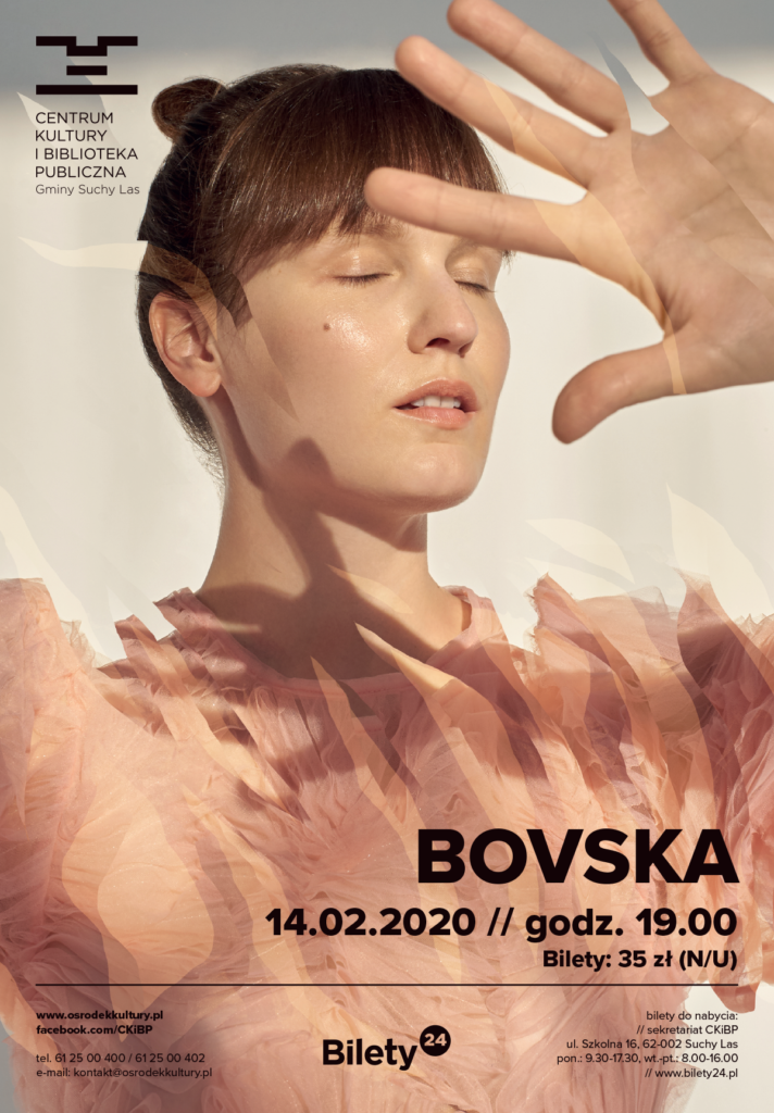 plakat promujący koncert Bovskiej