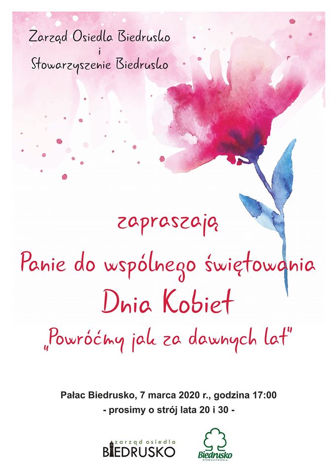 plakat promujący Dzień Kobiet w Biedrusku