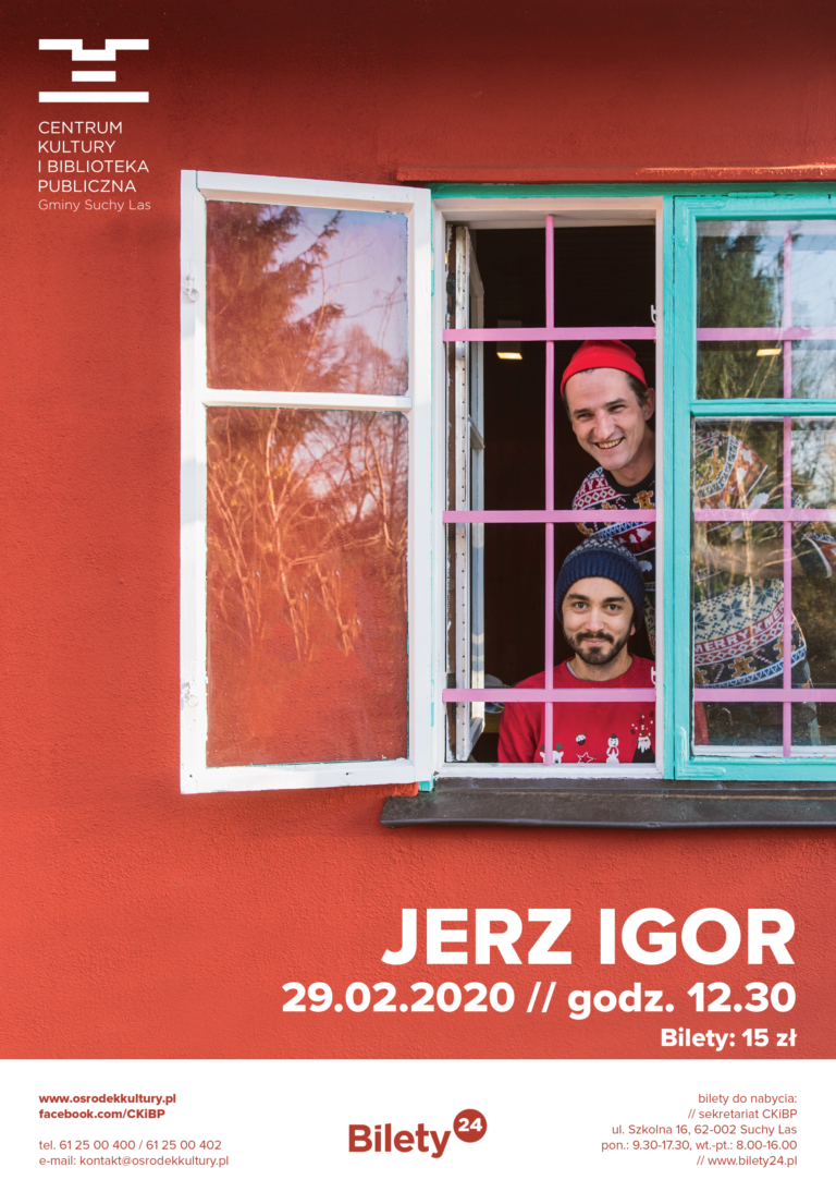 plakat promujący koncert Jerza Igora w Suchym Lesie