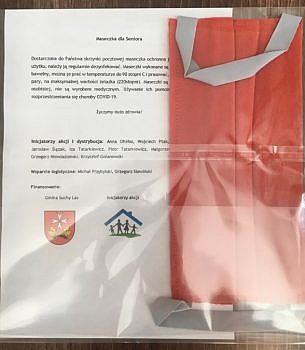 Pismo oraz maseczka ochronna