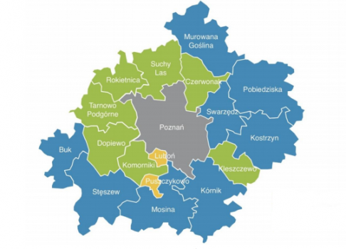 Mapa powiatu poznańskiego