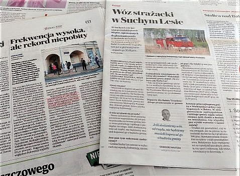 wycinki z gazet: Głosu Wielkopolskiego i Gazety Wyborczej