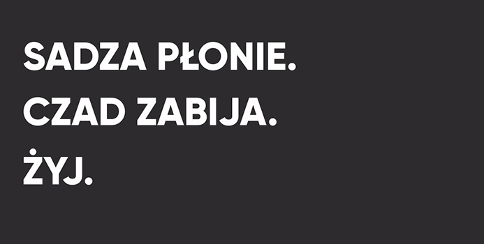 sadza płonie. czad zabija. żyj