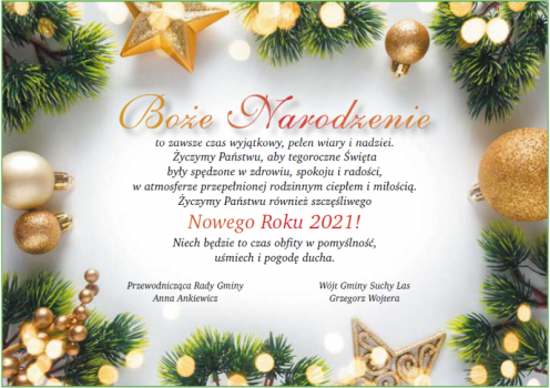 Życzenia z okazji świąt Bożego Narodzenia