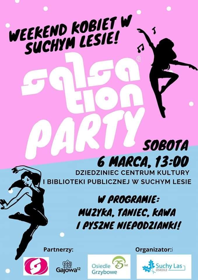 Weekend kobiet w Suchym Lesie - salsation party - plakat informacyjny