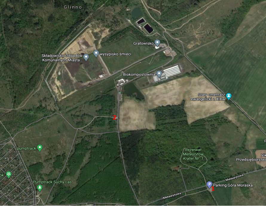 mapa z lokalizacjami kontenerów postawionych przez ZZO 24 kwietnia 2021 r.