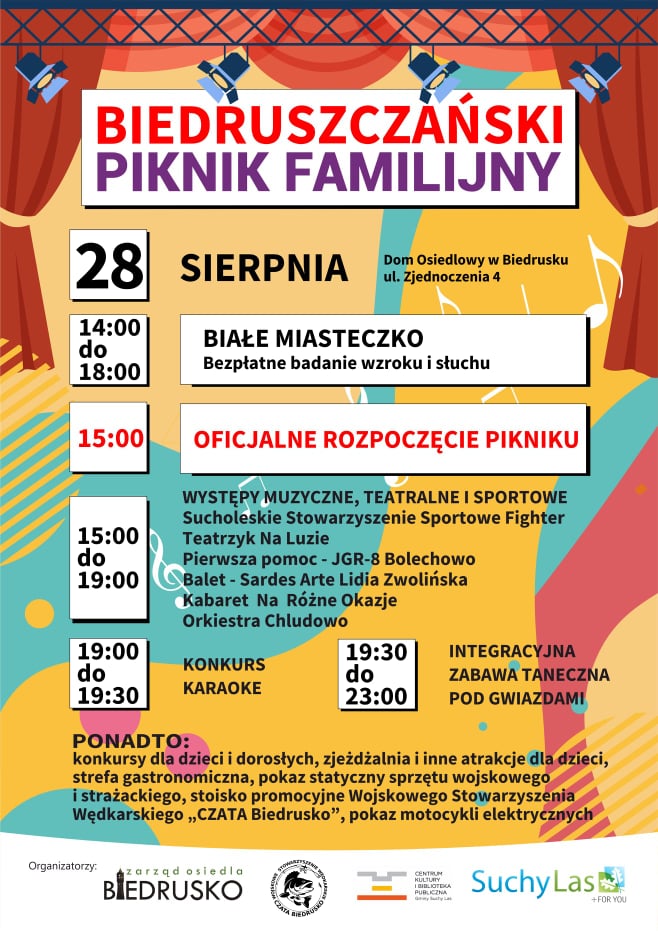 Biedruszczański Piknik Familijny - plakat informacyjny