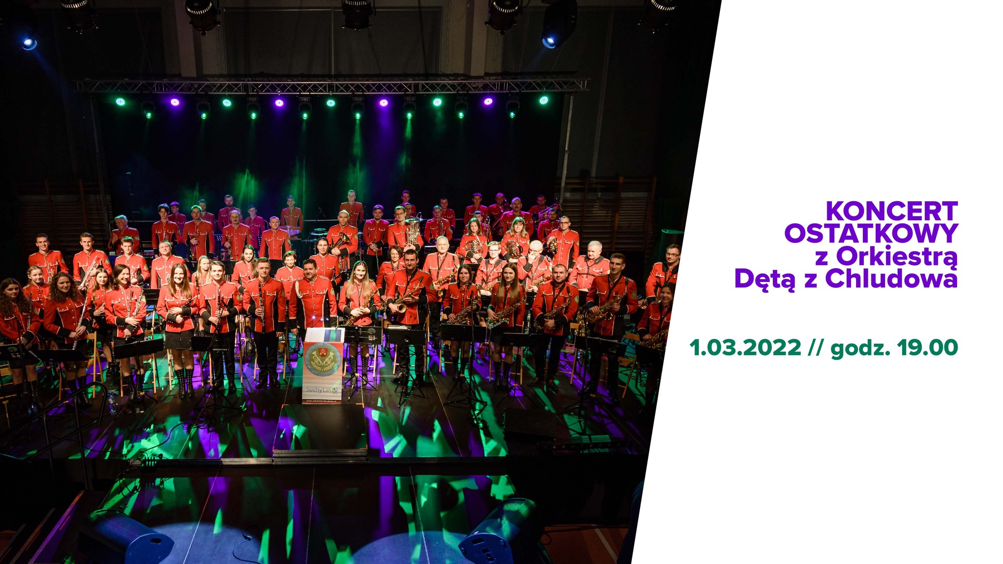 koncert ostatkowy 2022, na zdjęciu Orkiestra Dęta z Chludowa