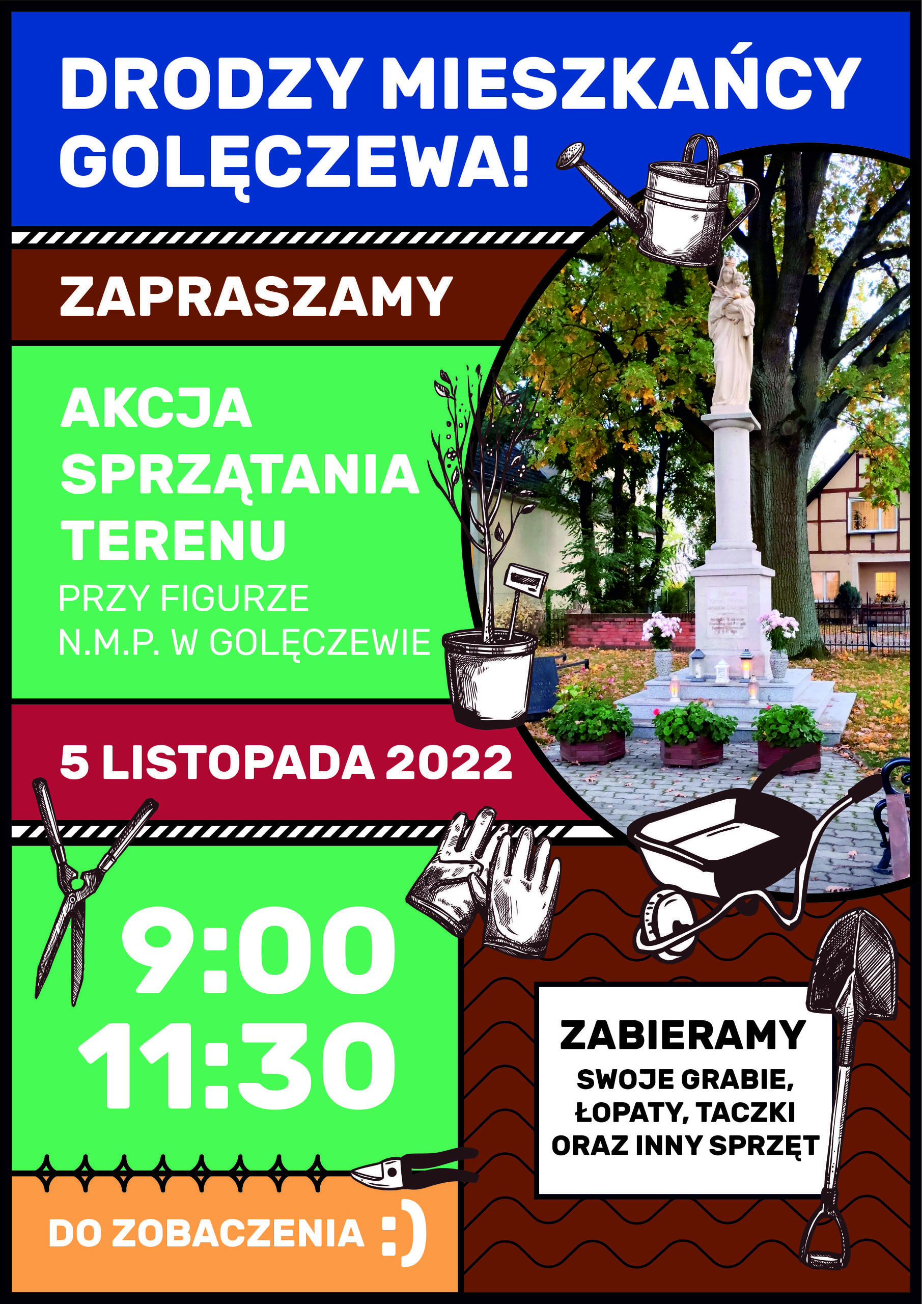Plakat sprzatanie Goleczewa scaled - Sprzątanie centrum Golęczewa przed obchodami 11 listopada 2022 r.