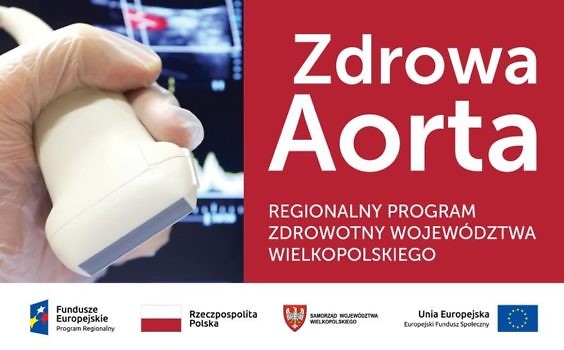 Zdrowa aorta - regionalny program zdrowotny województwa wielkopolskiego, logotypy funduszy unijnych