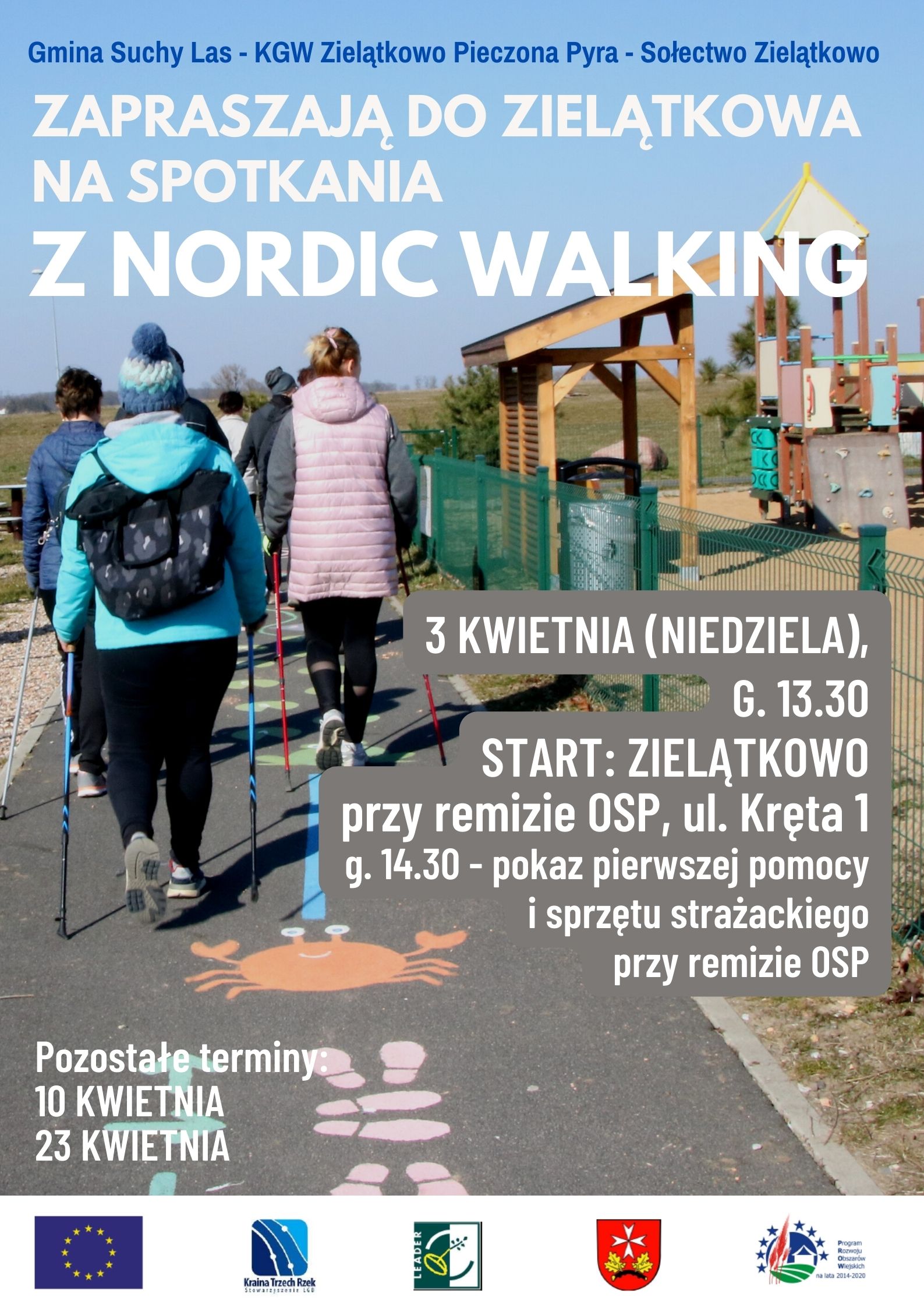 nordic - W najbliższą niedzielę kolejne spotkanie z nordic walking w Zielątkowie