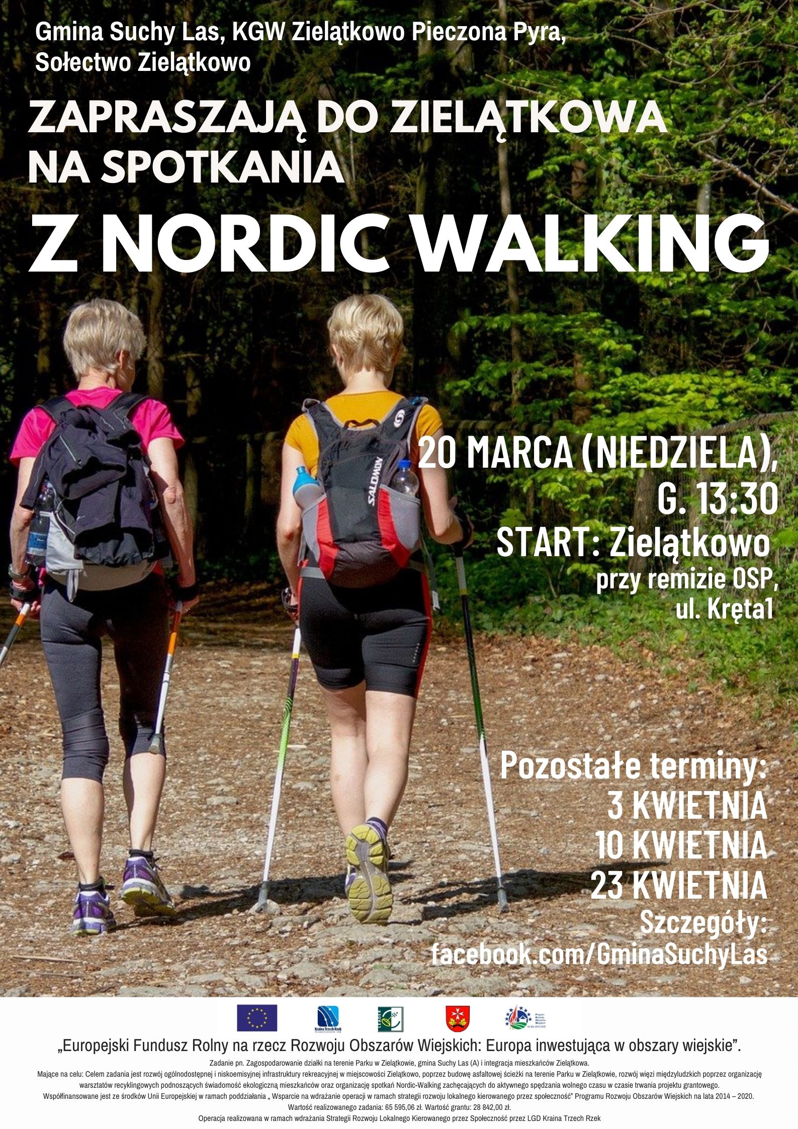 plakat - Nordic Walking w Zielątkowie