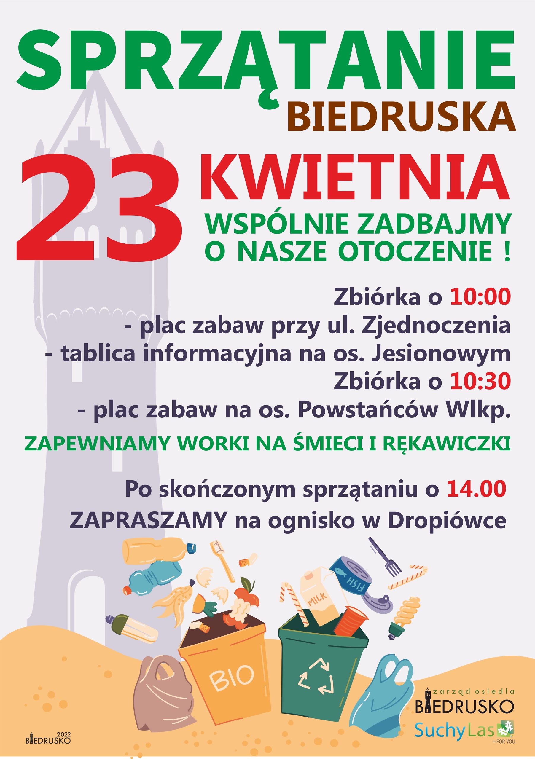 sprzątanie świata w Biedrusku 23 kwietnia