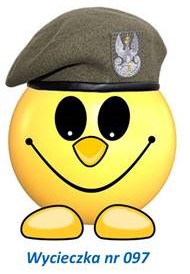 Drpetuś - emotikonka w czapce wojskowej.