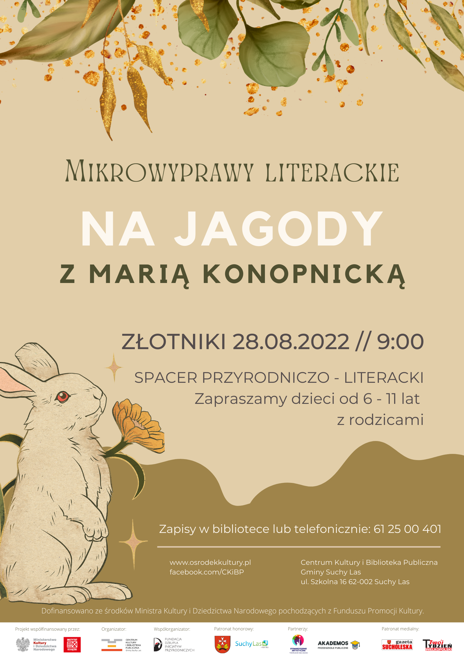 Na Jagody z Marią Konopnicką - Złotniki - plakat do wydarzenia