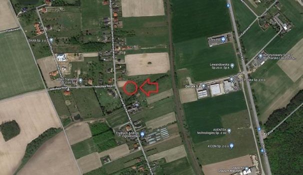 Mapa z zaznaczoną lokalizacją placu zabaw. 