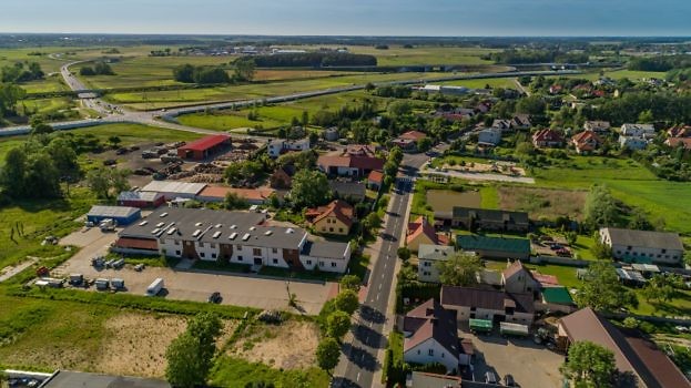 Widok z lotu ptaka na miejscowość