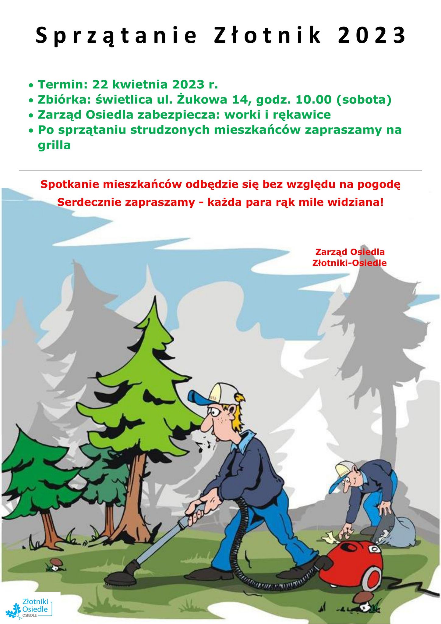 sprzątanie złotnik - plakat