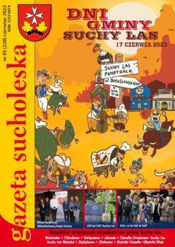 Zdjęcie 1 strony gazety, z zapowiedzią Dni Gminy Suchy Las.