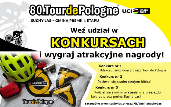 grafika promująca konkursy z okazji Tour de Pologne