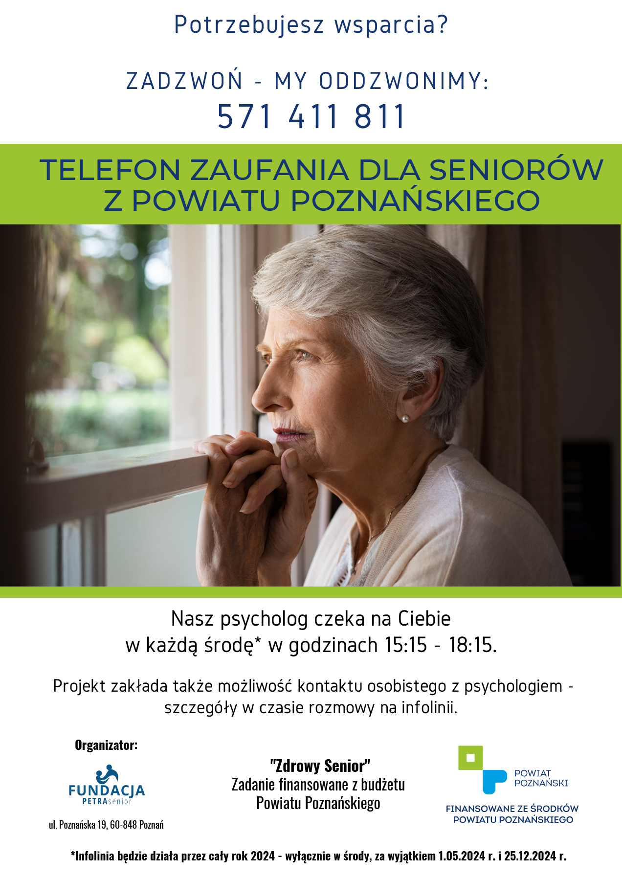 Plakat Zdrowy Senior - Wsparcie psychologiczne dla seniorów