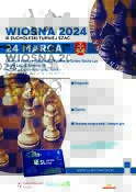 Plakat zapowiadający III Turniej Szachowy w dniu 24 marca 2024 r.