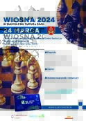 Plakat zapowiadający III Turniej Szachowy w dniu 24 marca 2024 r.