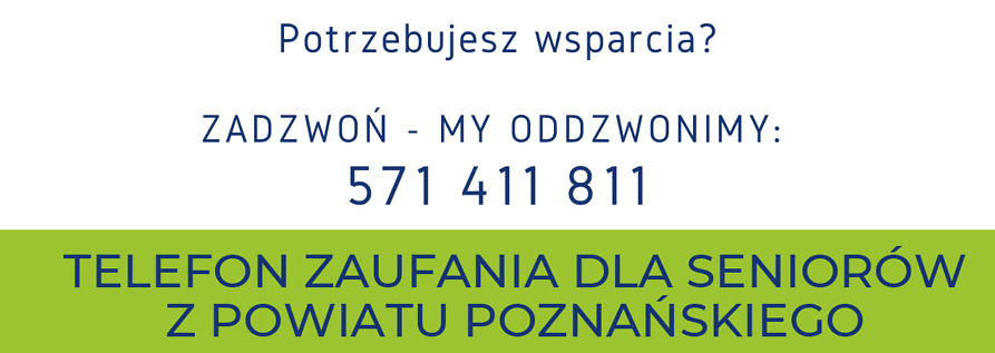 Telefon zaufania dla seniorów z powiatu poznańskeigo