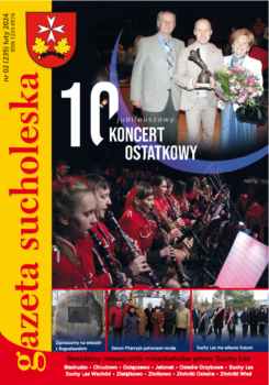 Okładka lutowego wydania Gazety Sucholeskiej.