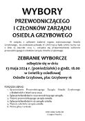 Wybory zarządu Osiedla Grzybowego 2024
