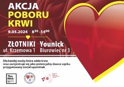 Akcja poboru krwi Złotniki 9 maja 2024