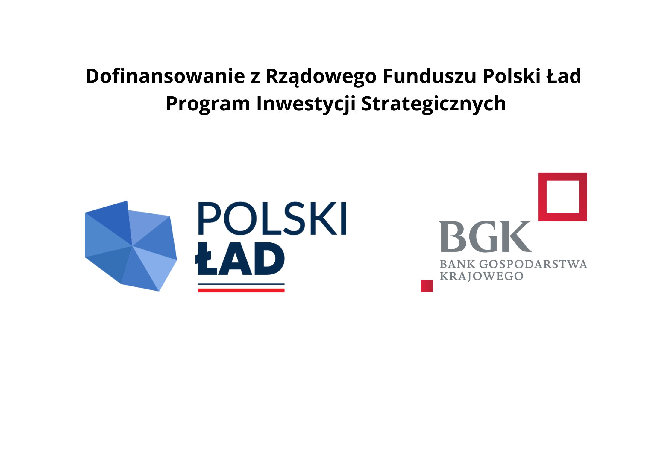 Logotypy podmiotów, które dofinansowały inwestycję, z napisem o dofinansowaniu. 
