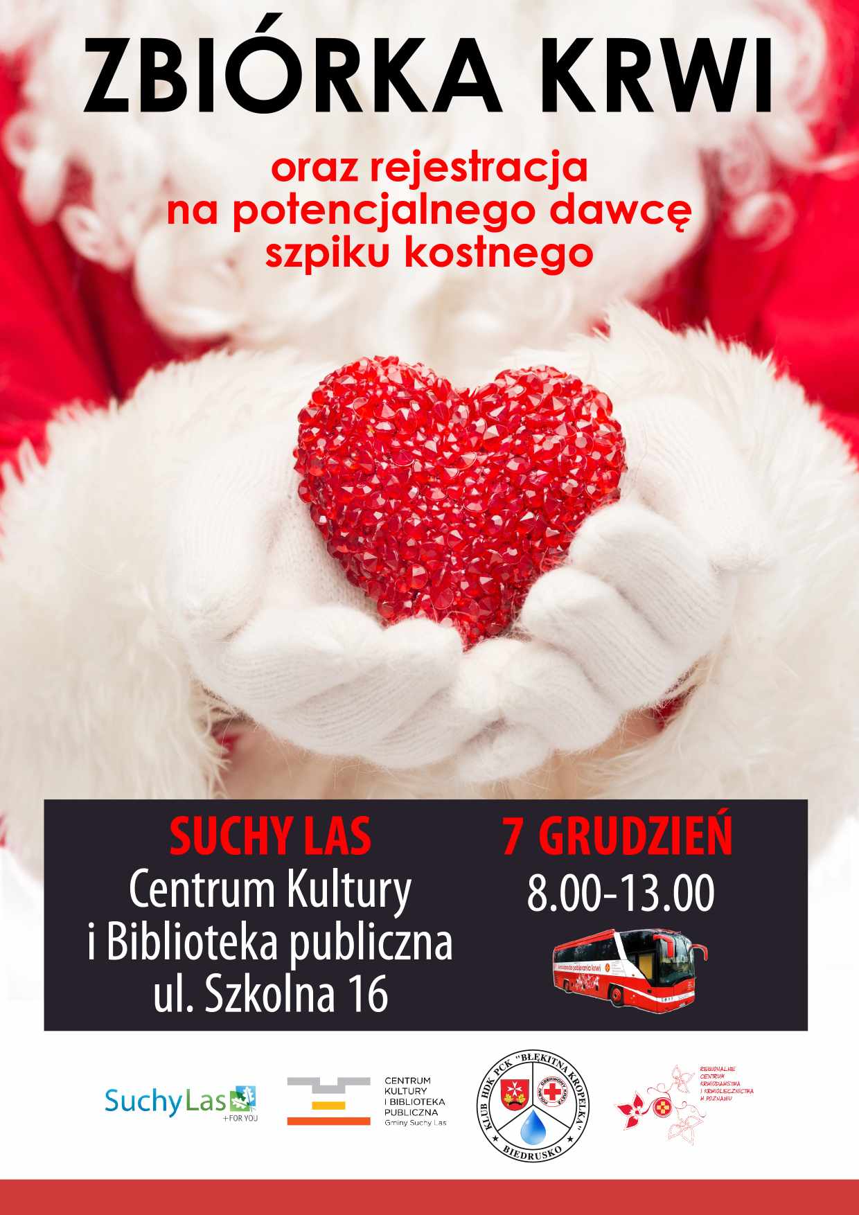 Zbiórka krwi Suchy las 7 grudnia 2027