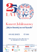 Plakat informujący o koncercie jubileuszowym.