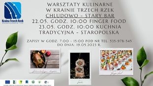 grafika do wydarzenia, zdjęcia trzech potraw