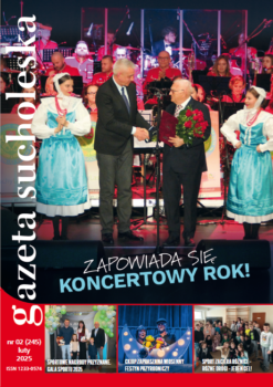 Okładka lutowego wydania Gazety Sucholeskiej z koncertu Orkiestry Dętej Chludowo.
