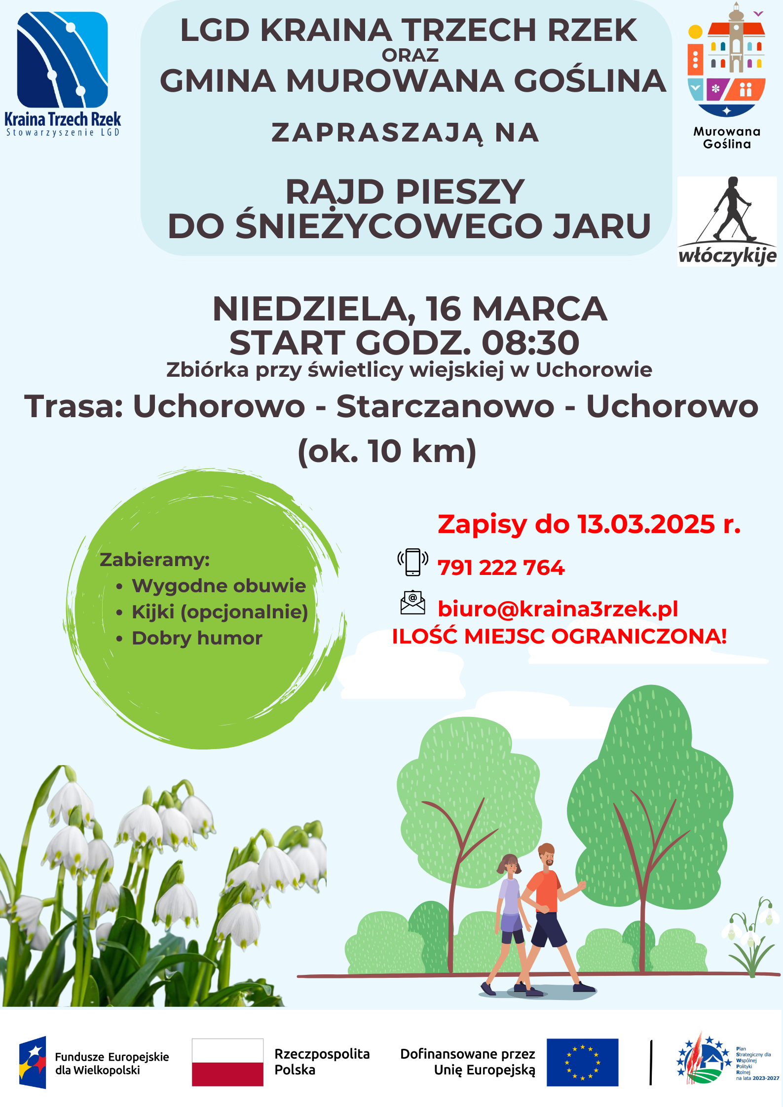 Plakat informujący o rajdzie.