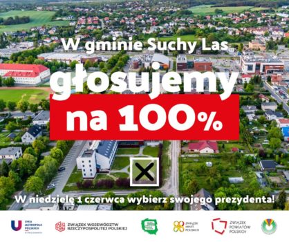 Baner zachęcający do udziału w wyborach prezydenta.