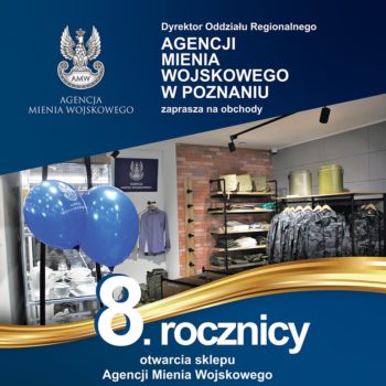 Plakat informujący o urodzinach sklepu.