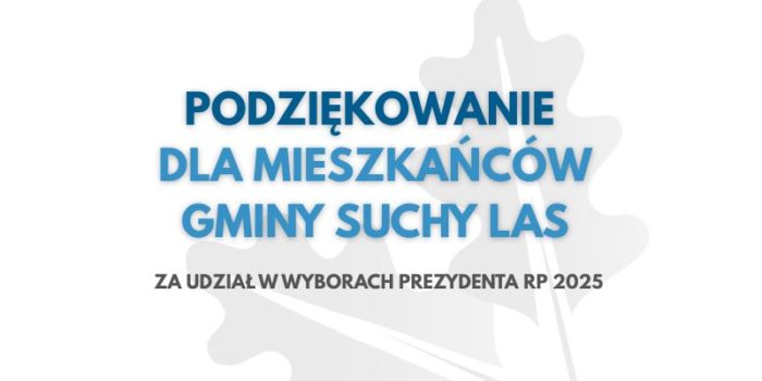 podziękowanie dla mieszkańców gminy za udział w wyborach prezydenta RP