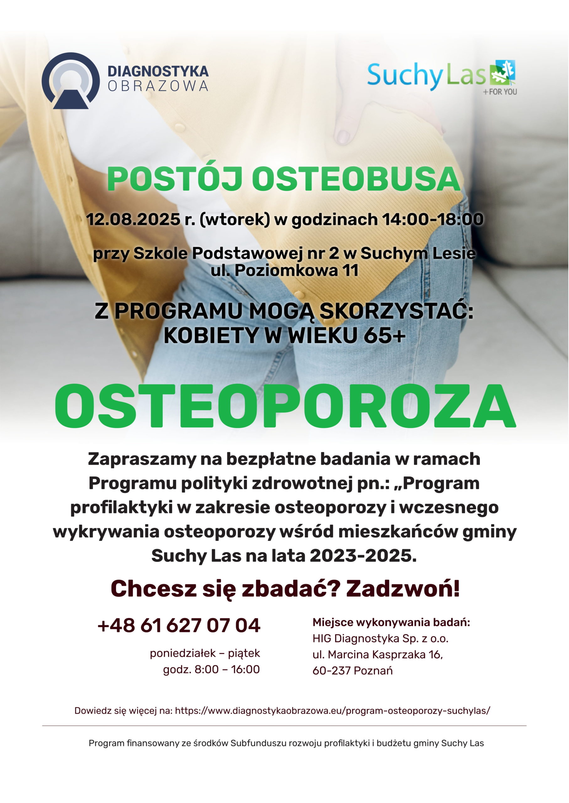 Plakat informujący o badaniach
