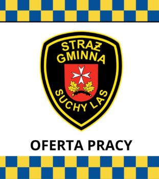 Grafika z logotypem Straży Gminnej i napisem oferta pracy.