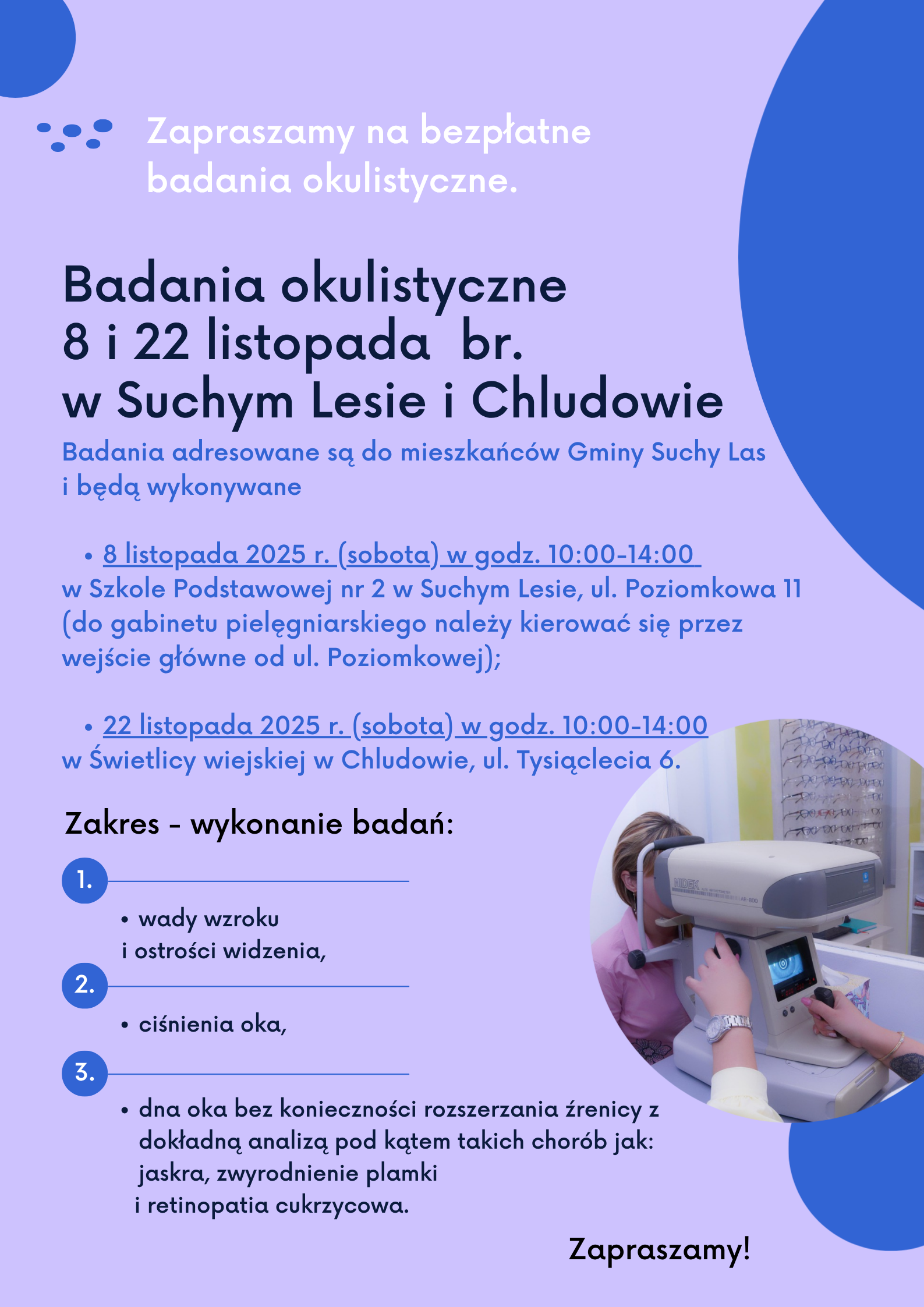 Informacje na plakacie, mają taką samą treść, jaka jest w poście.