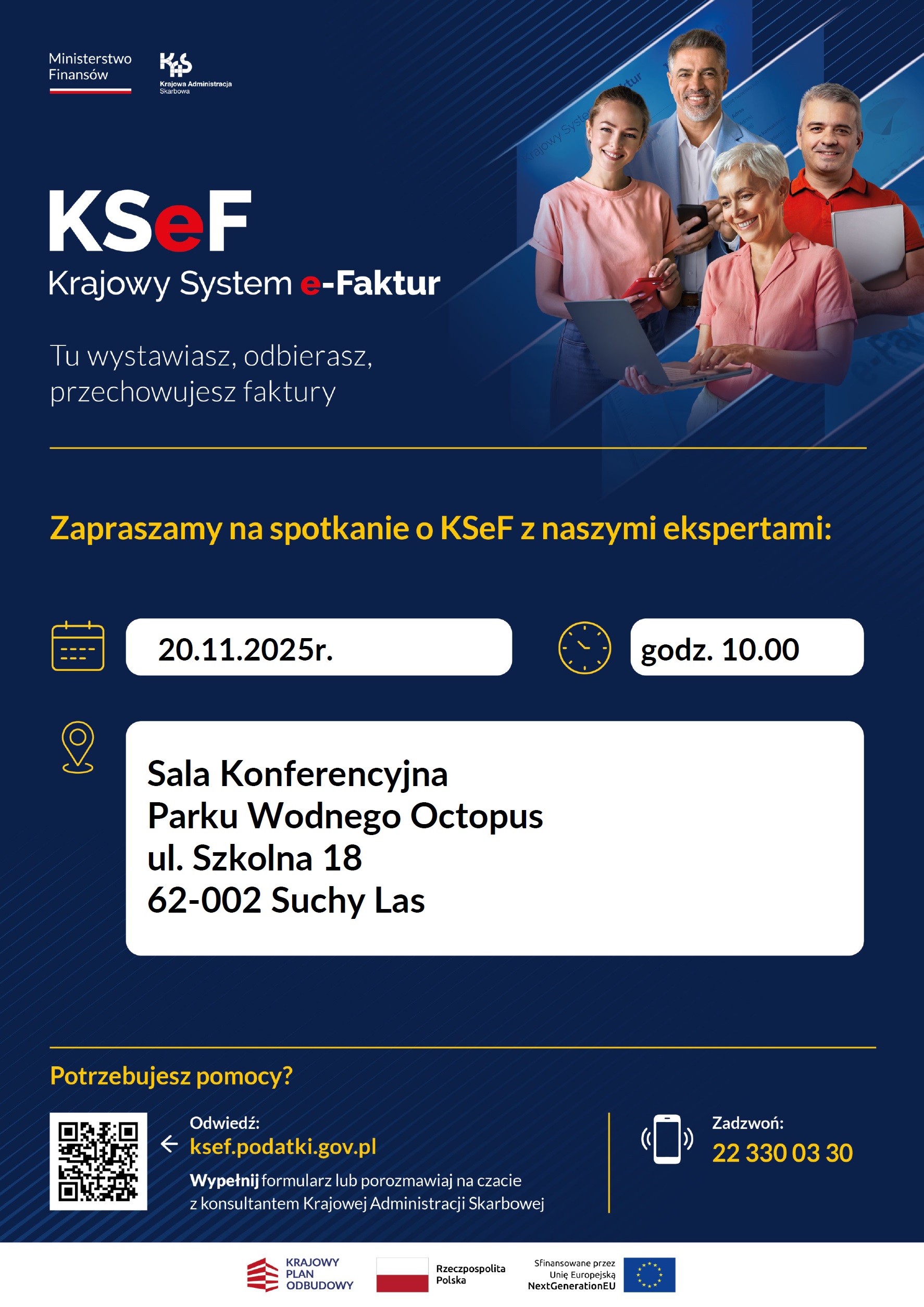 Plakat informujący o szkoleniu.