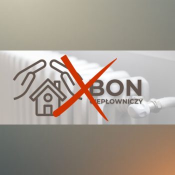 Baner bonu ciepłowniczego przekreślony na czerwono.