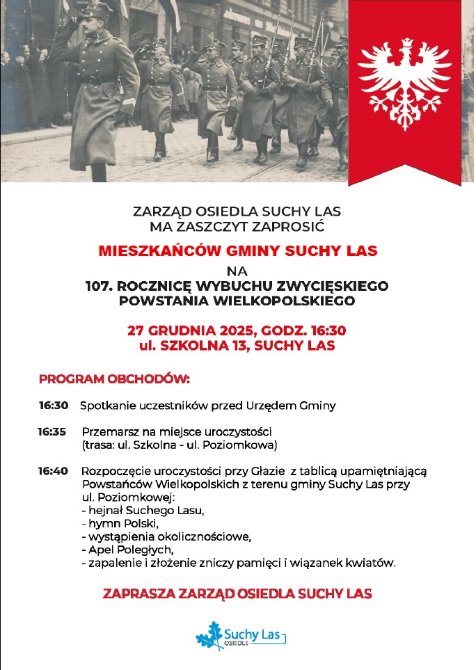Plakat informujący o obchodach powstania.