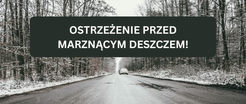 ostrzeżenie przed marznącym deszczem