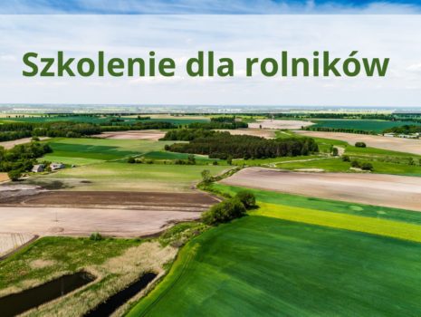 Krajobraz z lotu ptaka - pola uprawne w Zielątkowie.