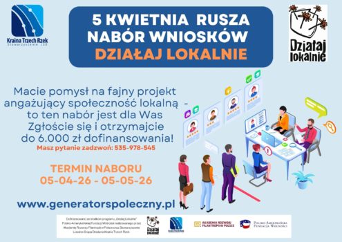 Plakat informujący o naborze.
