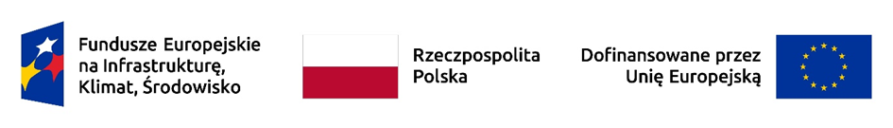Logotypy Funduszy Europejskich na Infrastrukturę, Klimat i Środowisko, flaga RP, flaga UE